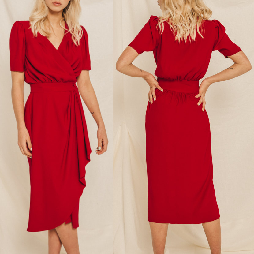 Cherubina Suzie Dress in Red