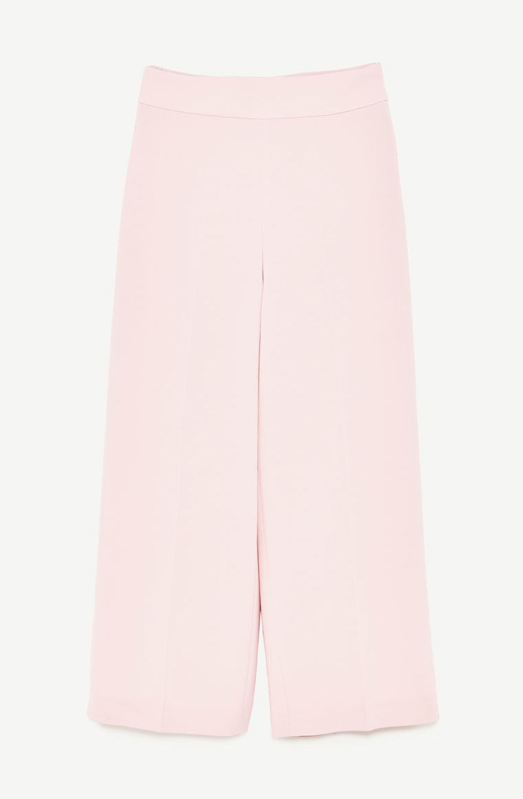 ​Zara pastel pink high-waisted trousers
