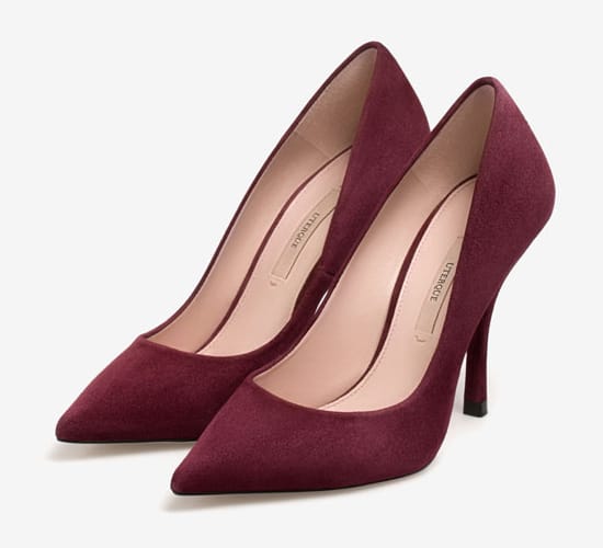 Uterque burgundy suede high heels