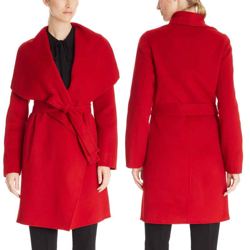 Hugo Boss 'Catifa' Coat in Red 