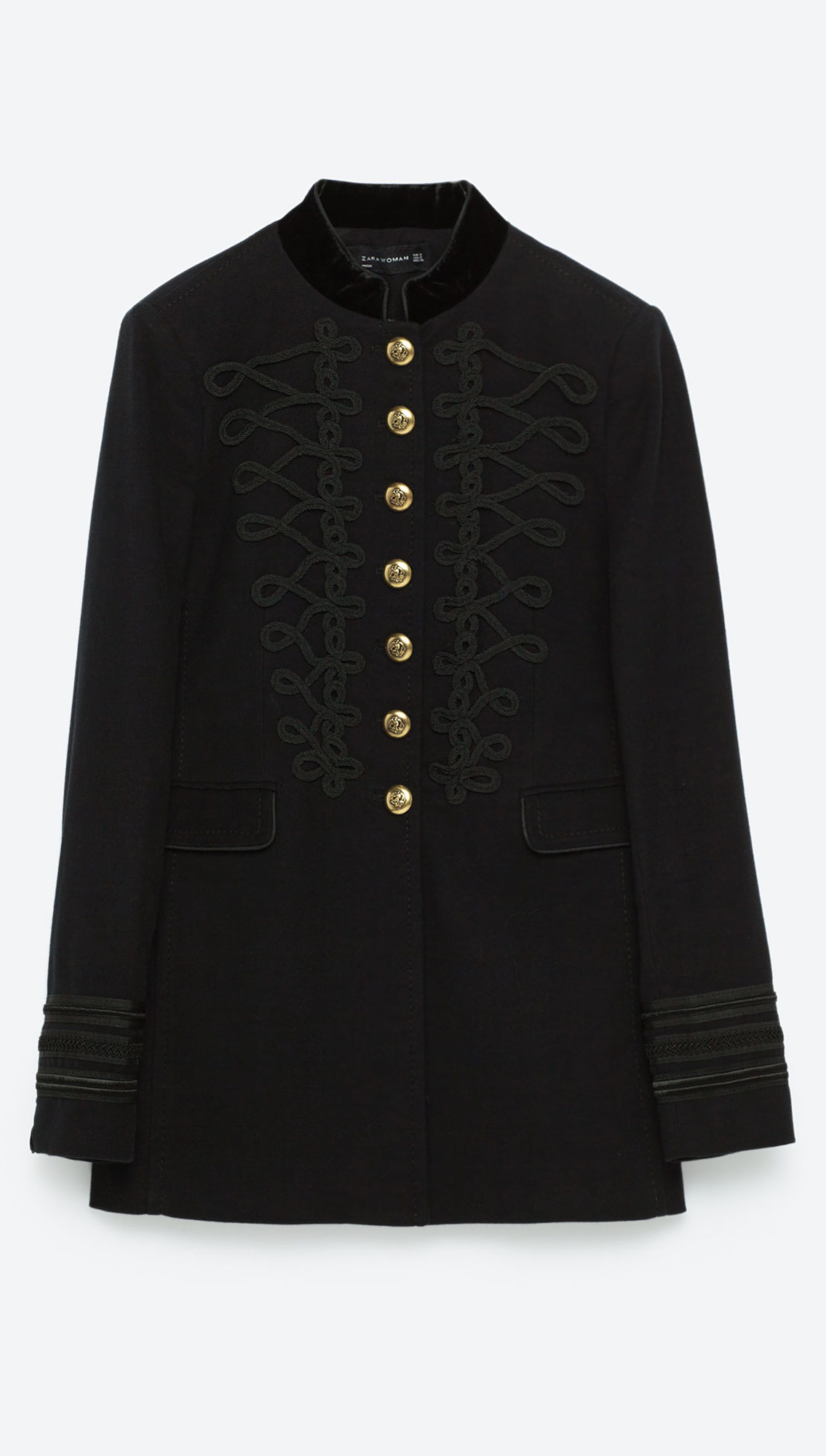 Zara Black Military Jacket