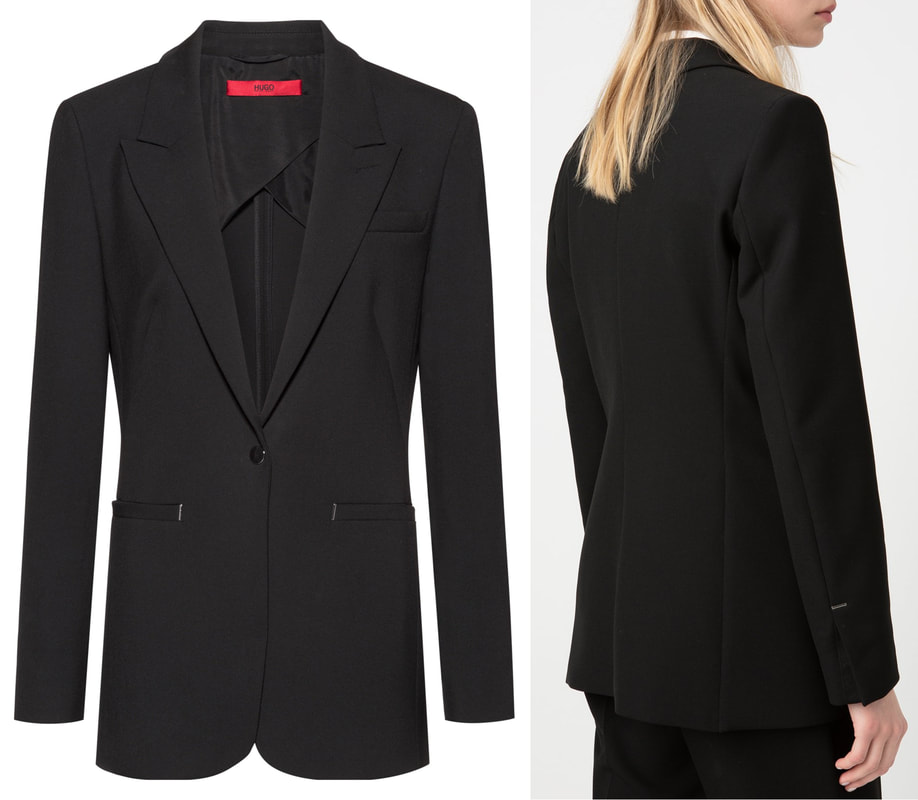 Hugo Boss 'Alitas' black single-button jacket in double-faced stretch fabric