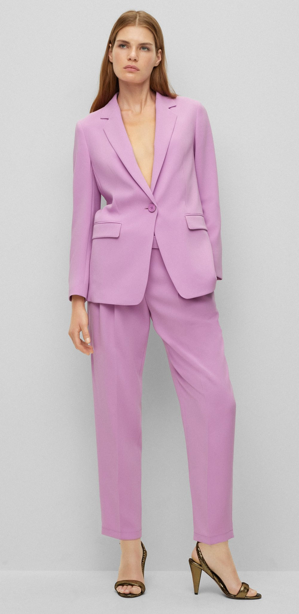 Hugo Boss Jocalua Blazer and Tapia Trousers in Light Pink