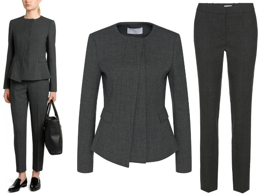 Hugo Boss 'Jadela' Wool Asymmetrical Blazer teamed with the matching 'Tiluna' Dress Pants