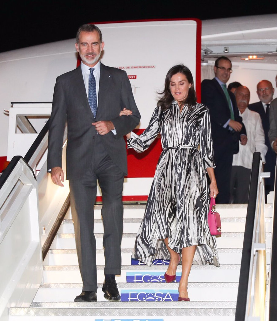 King Felipe and Queen Letizia arrive in Cuba for State Visit 2019