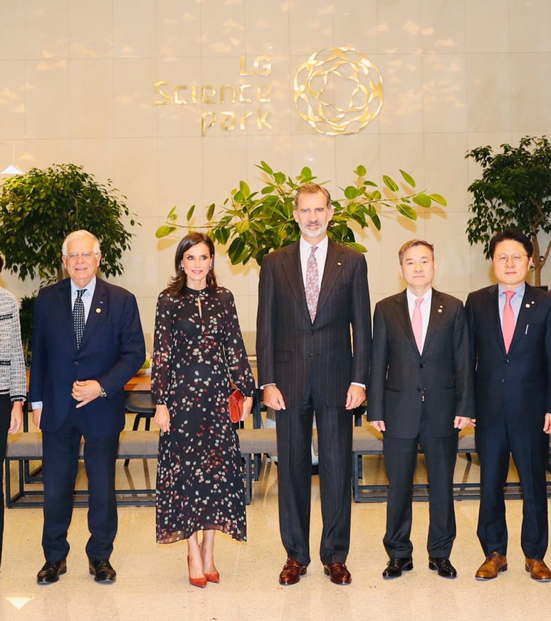 The King and Queen of Spain visit the LG Science Park in Seoul, South Korea 2019