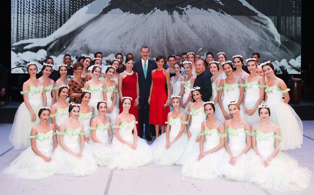 King and Queen of Spain attend a Ballet Gala at the Gran Teatro de La Habana by the Cuban National Ballet.