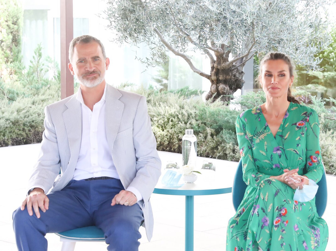King Felipe VI and Queen Letizia attend meeting at Iberostar Cristina Hotel in Palma on 25 June 2020