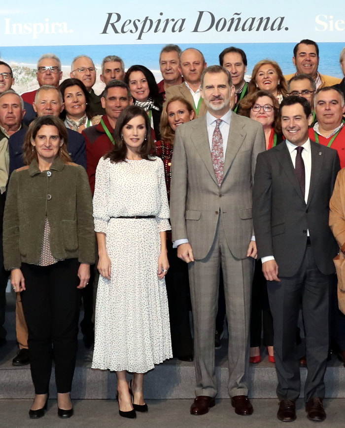 King Felipe and Queen Letizia presided over the Scientific Congress closing the commemoration of the 50th anniversary of the Doñana National Park at Teatro Salvador Távora, Almonte, Huelva