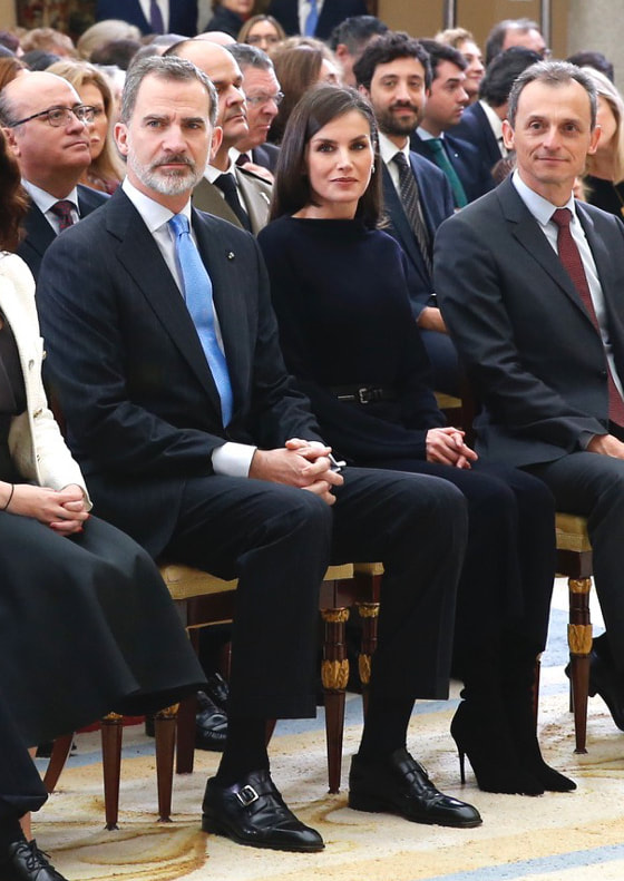 King Felipe VI and Queen Letizia of Spain presented the National Research Awards 2020 at the Royal Palace of El Pardo in Madrid