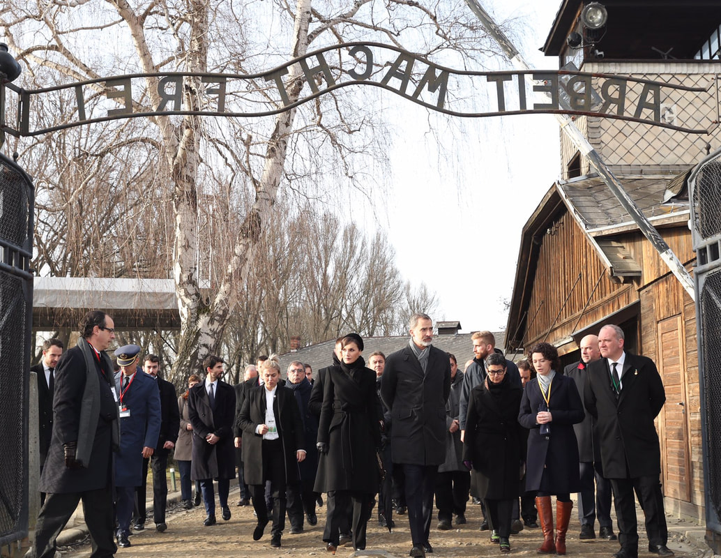 The King and Queen of Spain travelled to Poland today to attend events commemorating the 75th anniversary of the liberation of Auschwitz-Birkenau