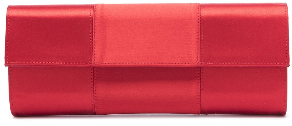Magrit 'Mary' red satin clutch bag