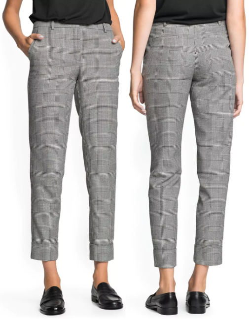 Mango 'Kennedy' Prince of Wales check trousers