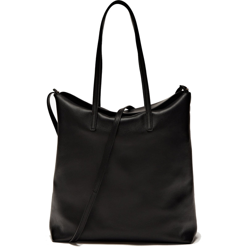 Massimo Dutti Multi Way Strap Bag in Black Leather