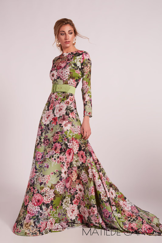 Matilde Cano floral gown Summer 2020 collection
