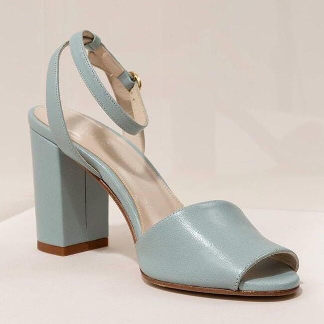 Mint & Rose 'Arlena' sandals in 'adriatico blue' 