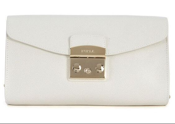 Furla 'Metropolis' white leather shoulder bag