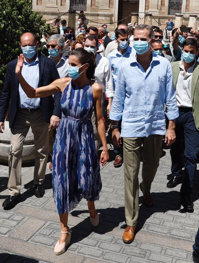 King Felipe VI and Queen Letizia make day trip to Andalusia visiting the cities of Seville and Córdoba on 29 June 2020.