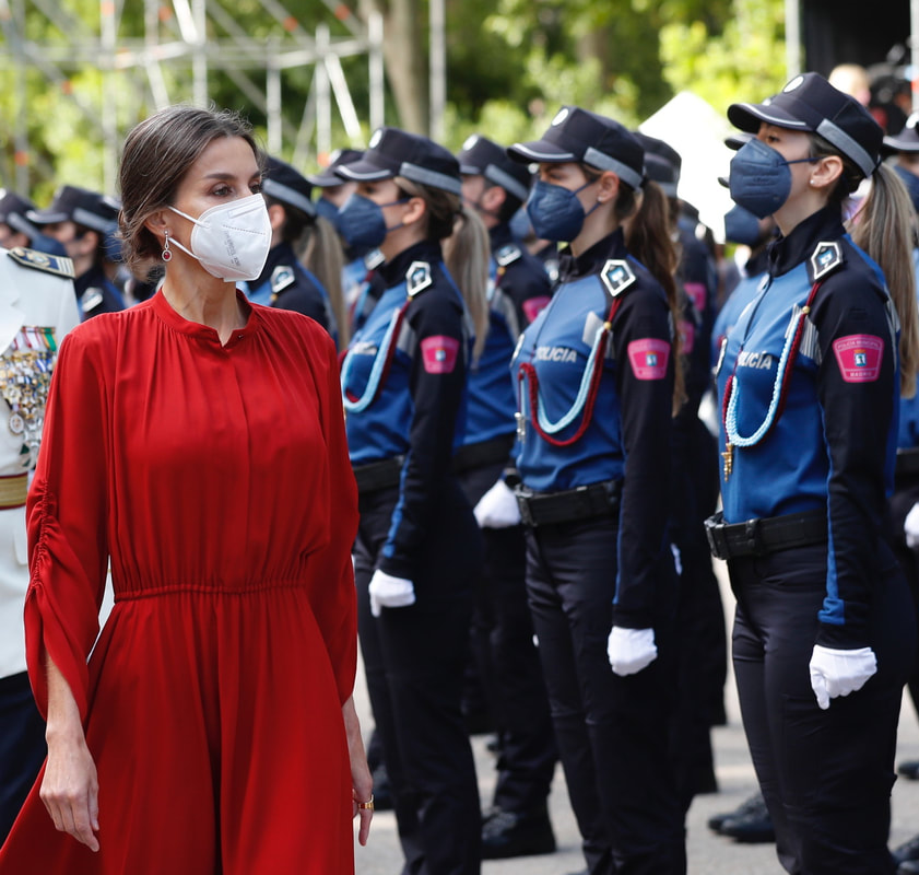 Queen Letizia of Spain celebrated the feast of San Juan Bautista, patron of the Municipal Police of Madrid on 24 June 2021
