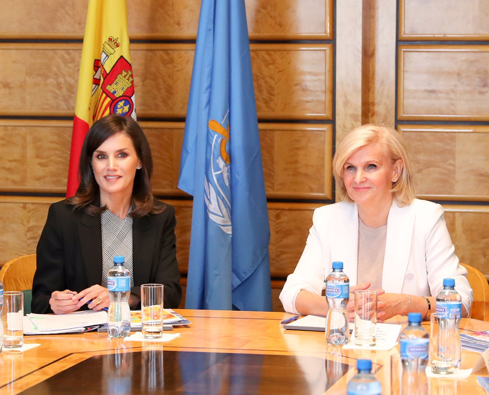 Queen Letizia attends presentation of the 'Global Energy and health platform' at the World Health Assembly held at the headquarters of World Health Organization in Geneva