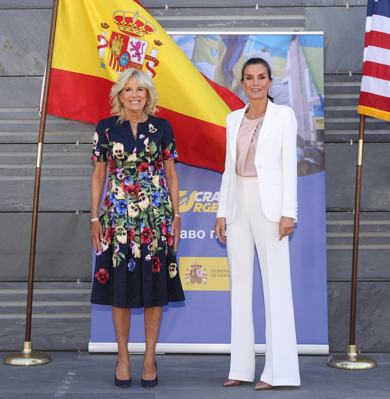 The Queen of Spain and US First Lady Jill Biden visited the Reception, Care and Referral Center for Ukrainian Refugees (CREADE), in Pozuelo de Alarcon on the sidelines of a NATO summit ON 28 June 2022