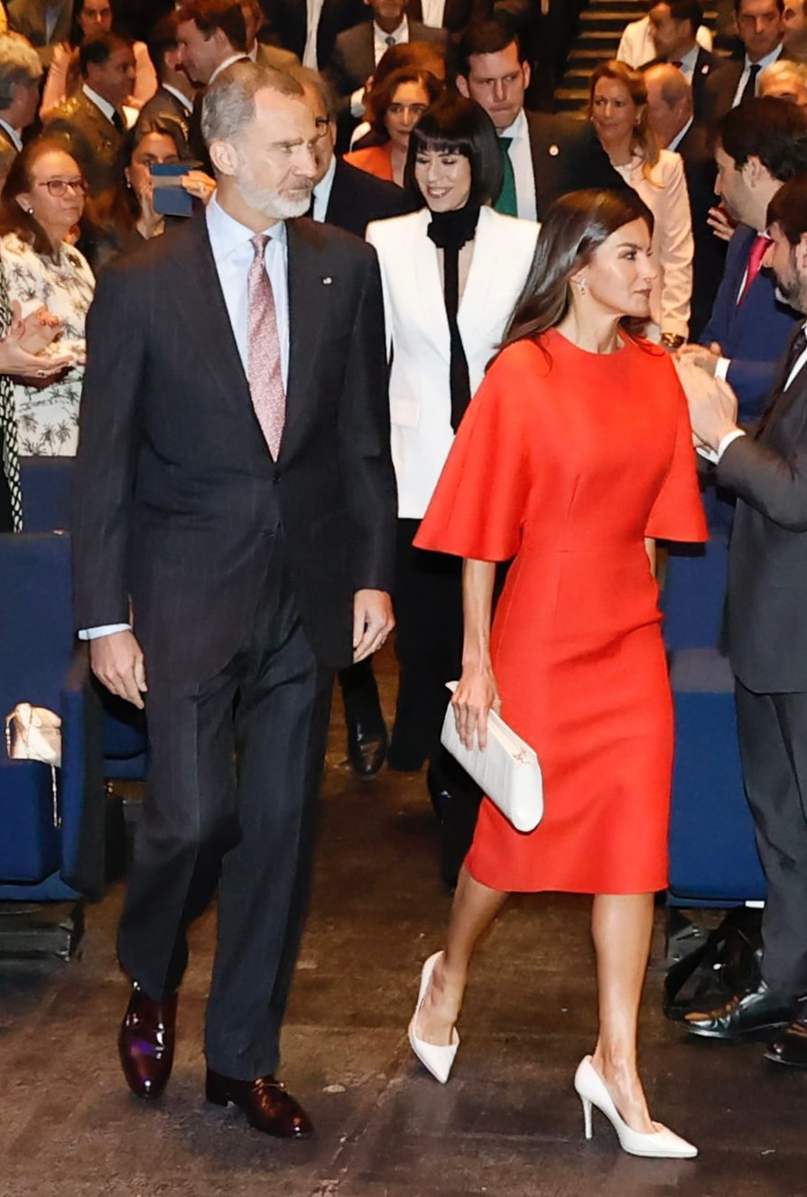 King Felipe VI and Queen Letizia of Spain attended the ceremony of the 2021 National Research Awards in Barcelona on 5 May 2022