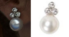 Queen Letizia Prince Dimitri cultured pearl and diamonds earrings