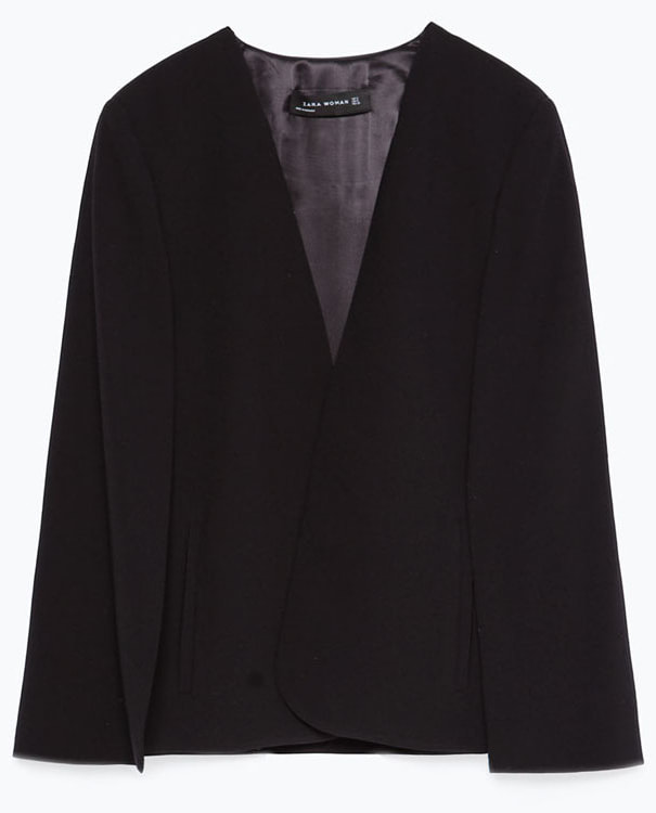 Zara black cape jacket