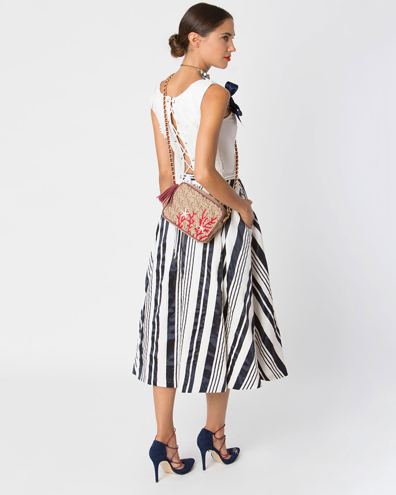 Sweet Matitos Godettia striped midi skirt. Spring Summer 2018