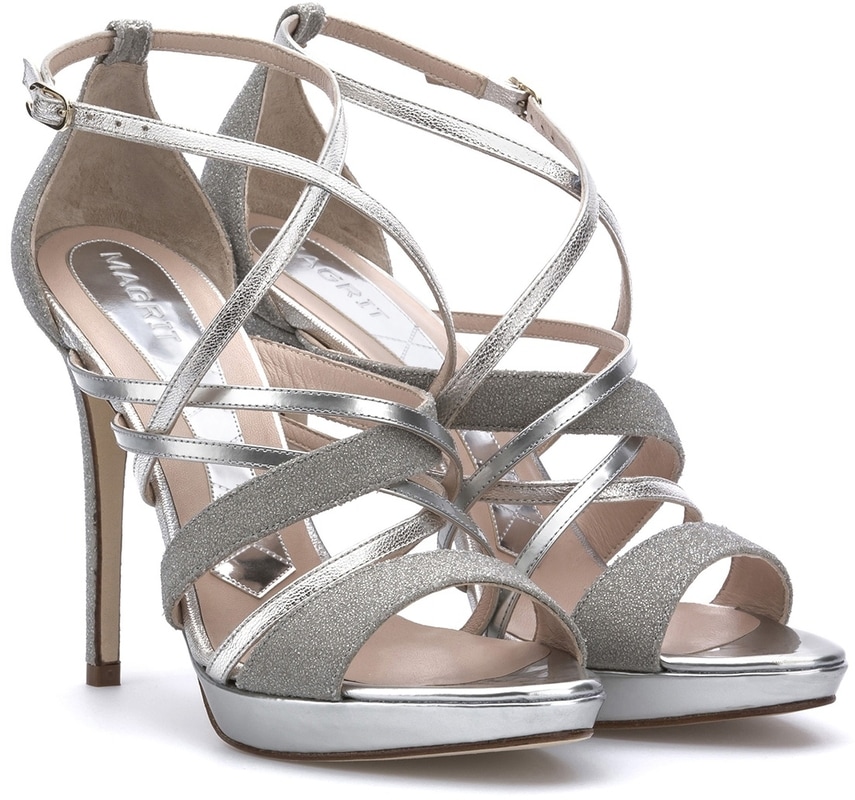 Magrit Hera silver metallic sandals