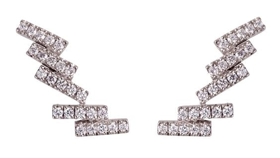 Gold & Roses 'Skyline' crawler earrings