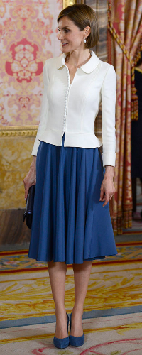 Queen Letizia at 2015 Miguel de Cervantes award luncheon