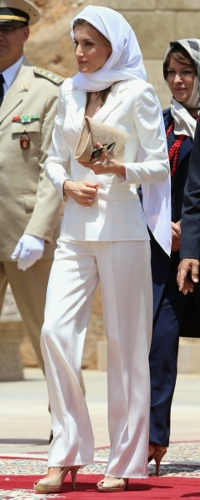 Magrit Candy Envelope Clutch in Nude Patent as carried by Queen Letizia.