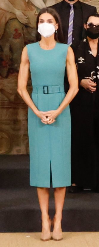 Queen Letizia attends Gold Medals of Merit in Fine Arts 2018 and 2019 on 23 June 2021