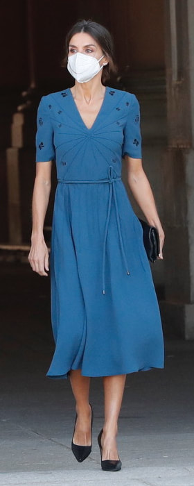 Queen Letizia presides over a State tribute for the victims of COVID-19 on 15 July 2021