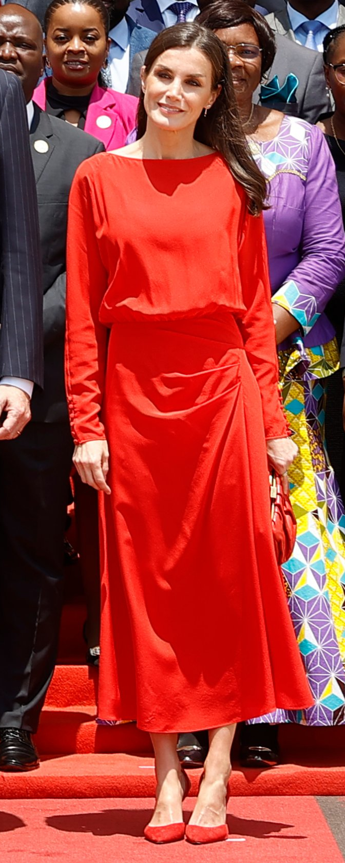 Malababa 'Gracia' Clutch in Red as carried by Queen Letizia