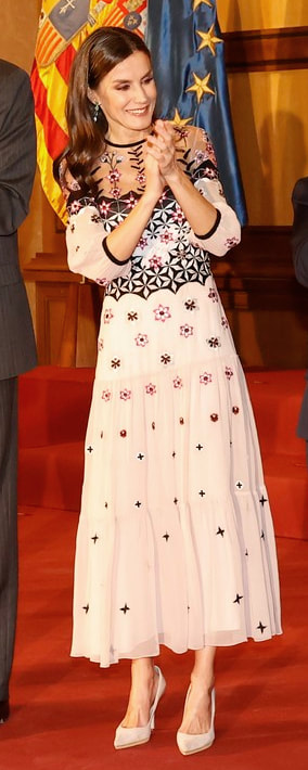 Temperley London Finale Midi Dress​ as seen on Queen Letizia.