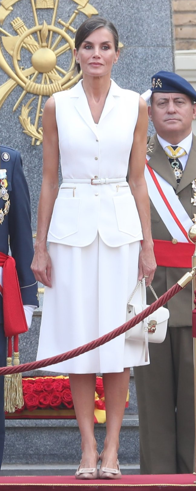 Isabel Abdó 'Carrie' Slingback Pumps in Dusty Nude Patent as seen on Queen Letizia.