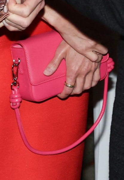 Queen Letizia carries Olivia Mareque Pantone Bag in Fuchsia