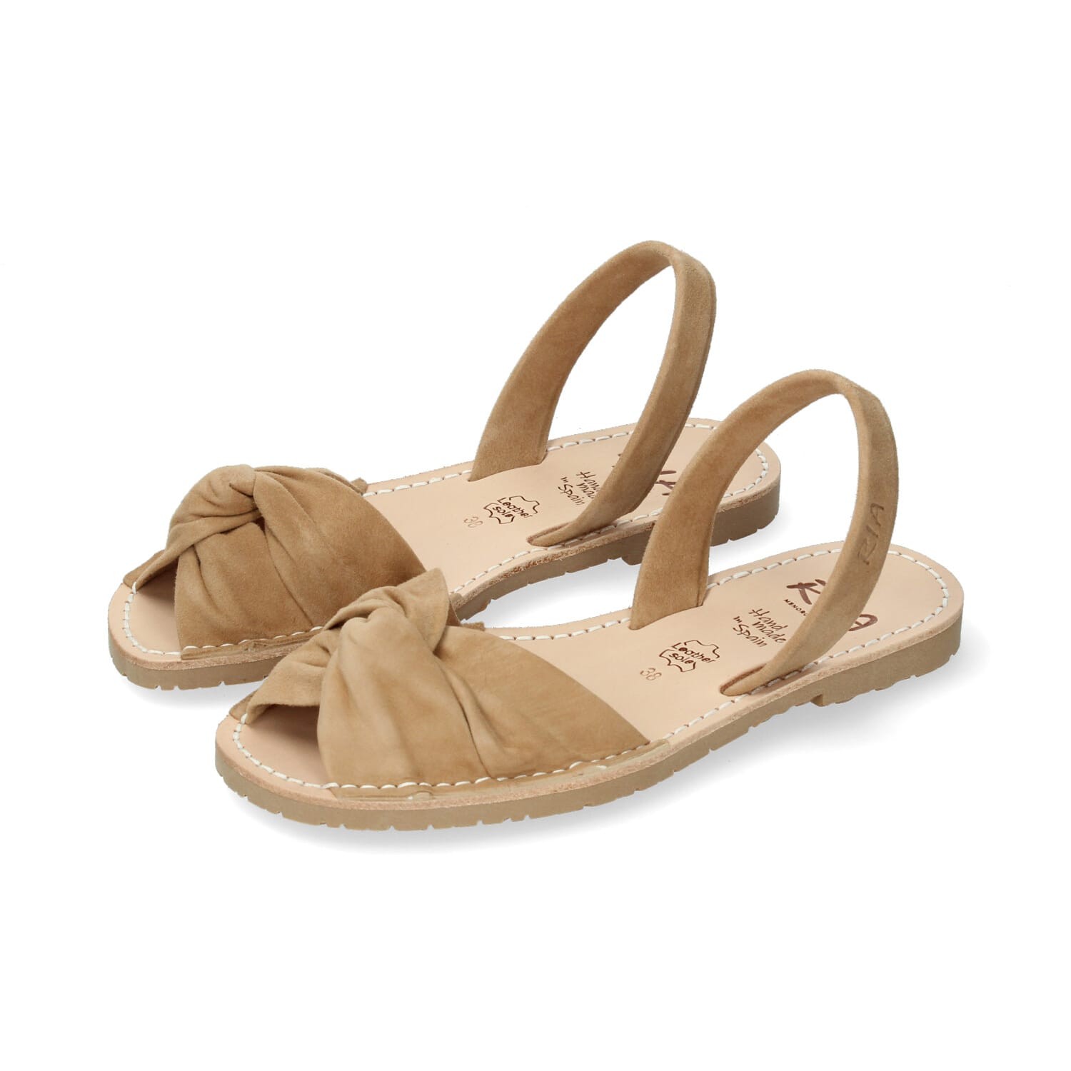 Ria 'Formentera' avarcas sandals in brown suede