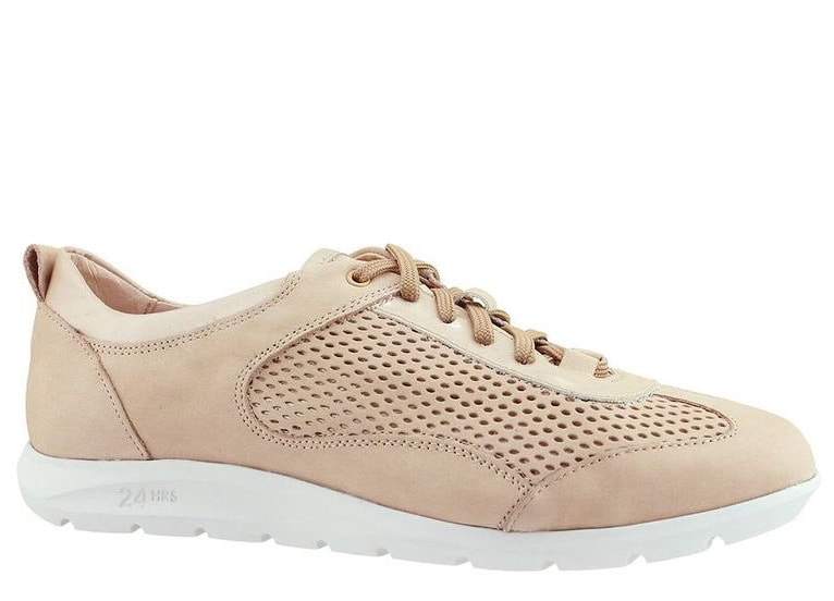 24hrs beige perforated sneaker