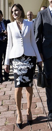 Hugo Boss Bespoke T Handle S Bag​ as carried by Queen Letizia.