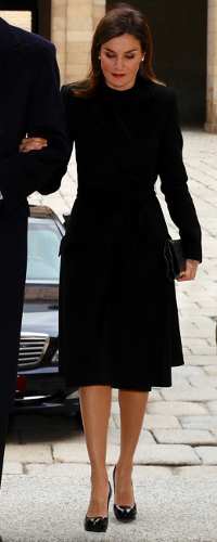 Carolina Herrera Belted A-line Coat​ as seen on Queen Letizia.