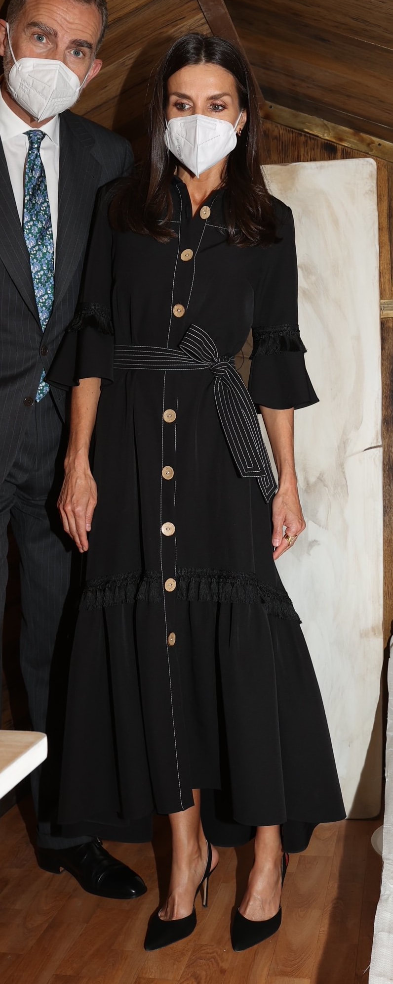 Leyre Doueil 'Drago' Dress​ as seen on Queen Letizia.