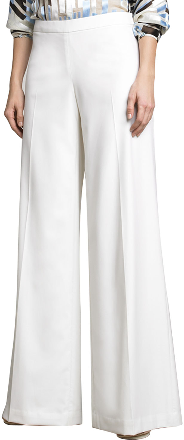 Carolina Herrera wide leg trouser in white