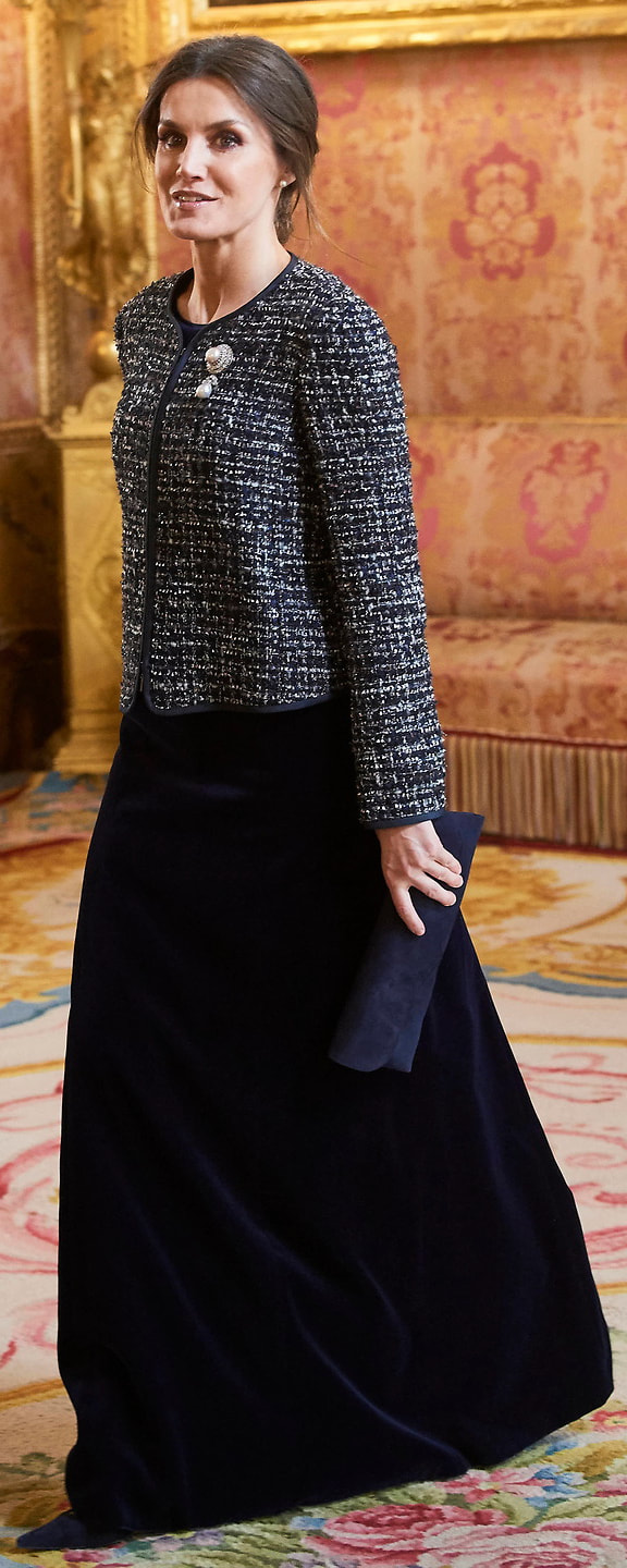 Emporio Armani Metallic-Tweed Jacket​ as seen on Queen Letizia.