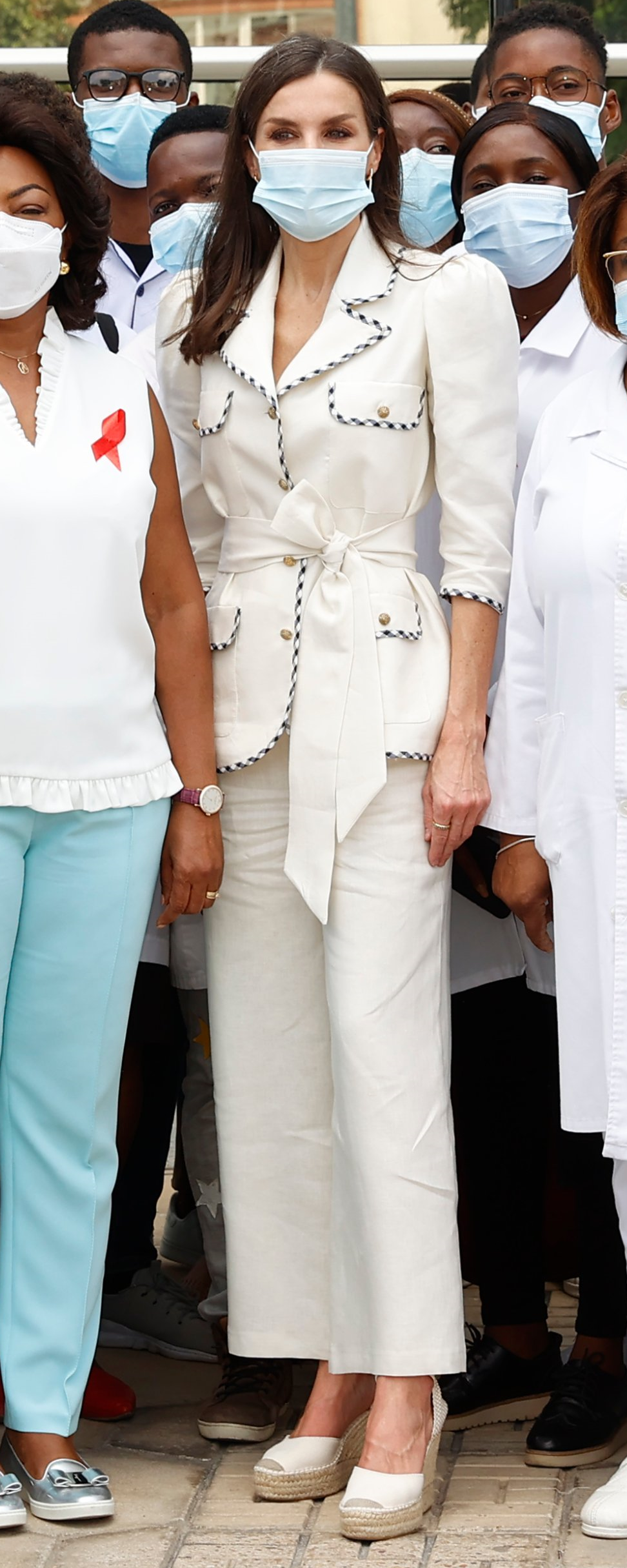 Vanderwilde Calia Linen Pants in Off White as seen on Queen Letizia.