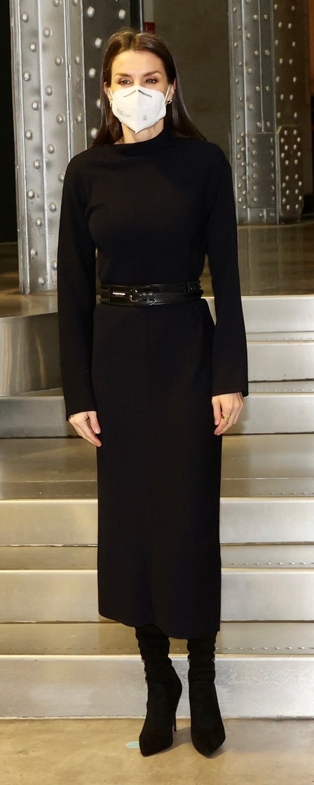 Queen Letizia attends Fundación Telefónica meeting on 21 January 2021
