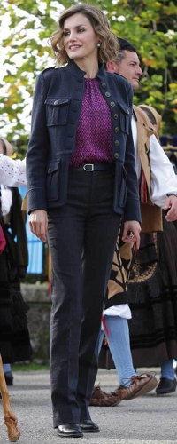 Armand Basi Military Wool Jacket in Navy​ as seen on Queen Letizia