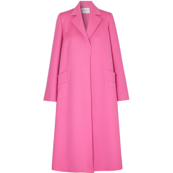 Carolina Herrera Oversized Wool and Cashmere-Blend Felt Coat in Pink 